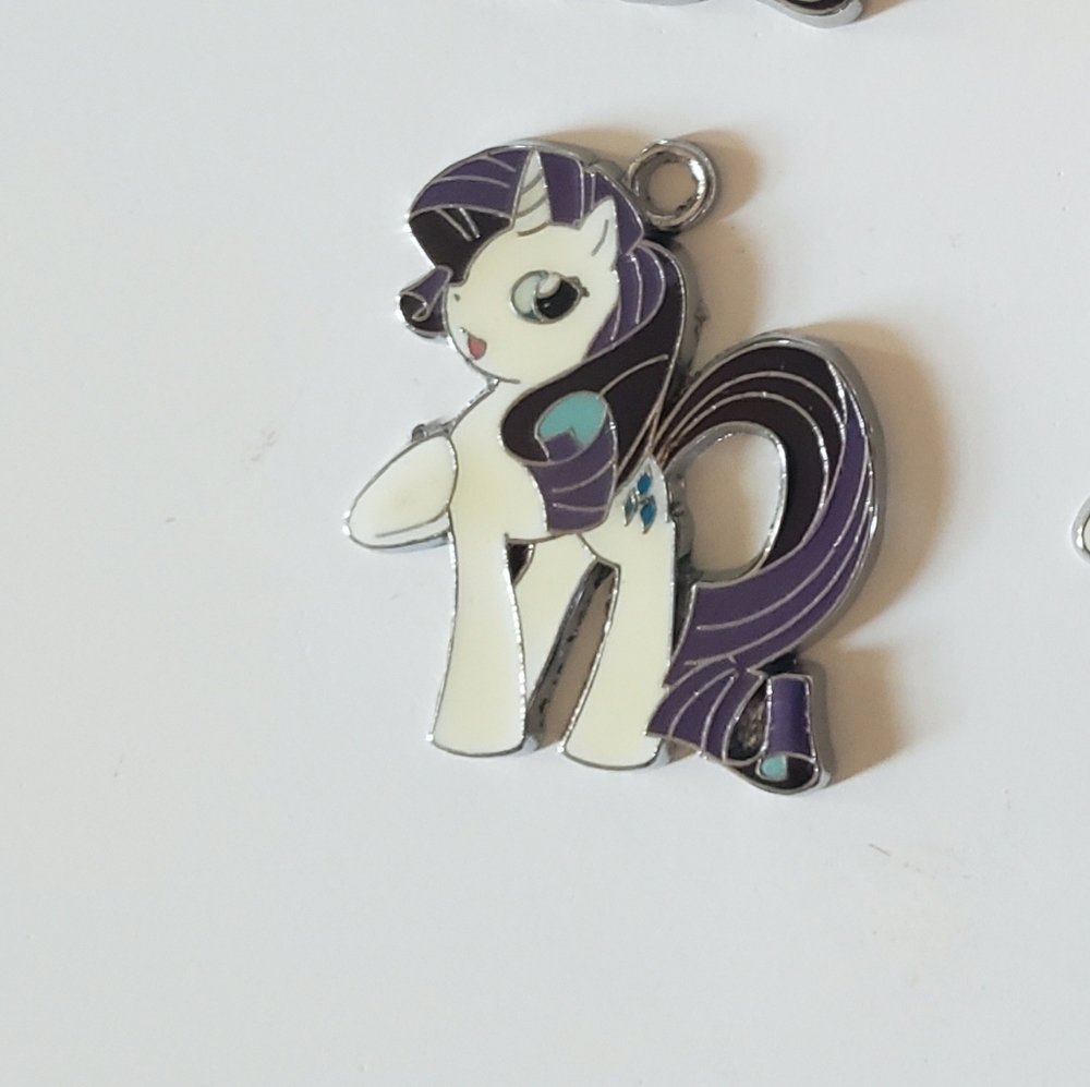 My Little Pony Ponies charm Rarity pendants bracelet necklace others avail - Picture 2 of 2